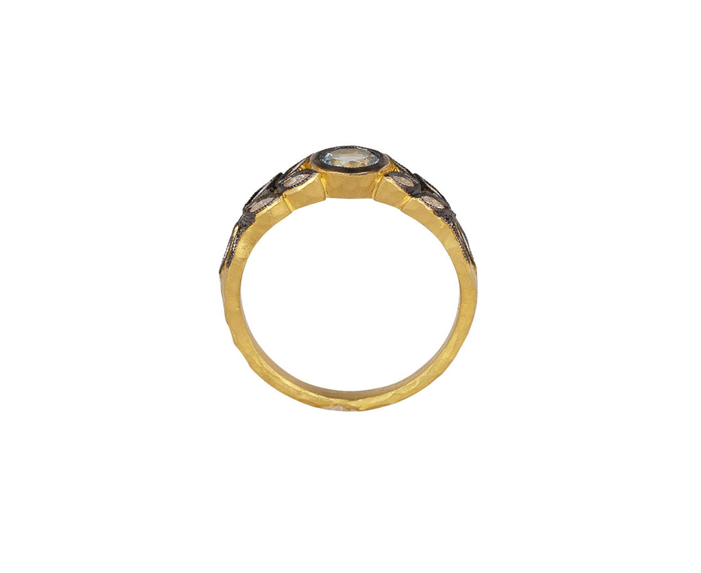 Cathy Waterman Aquamarine Small Garland Ring Top
