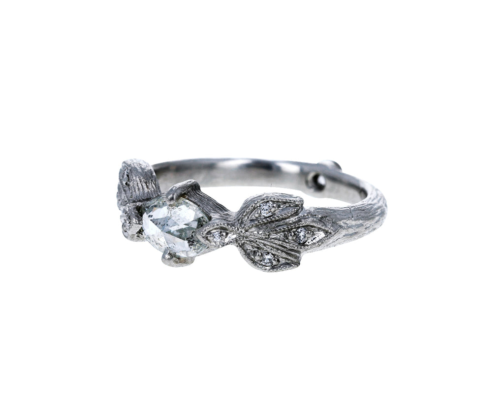 Diamond Three Leaf Side Ring - TWISTonline 