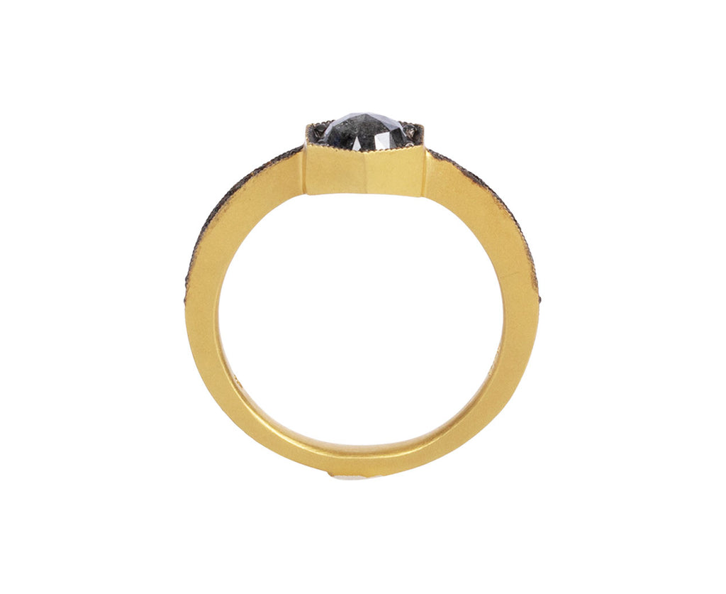 Rose Cut Diamond Hex Ring