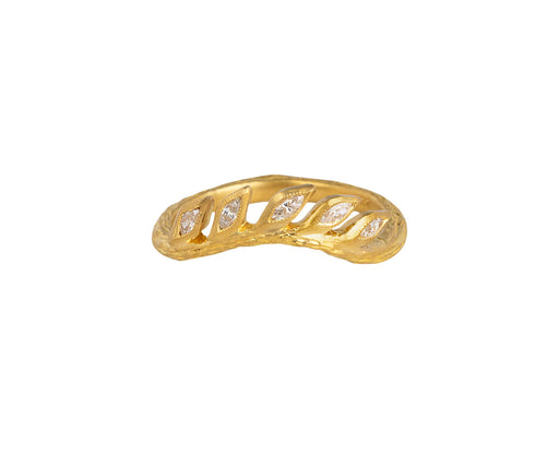 Cathy Waterman Marquise Diamond Curved What Band