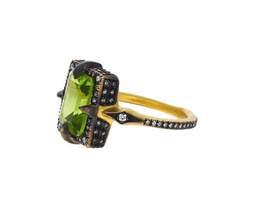 Peridot Diamond Venus Ring