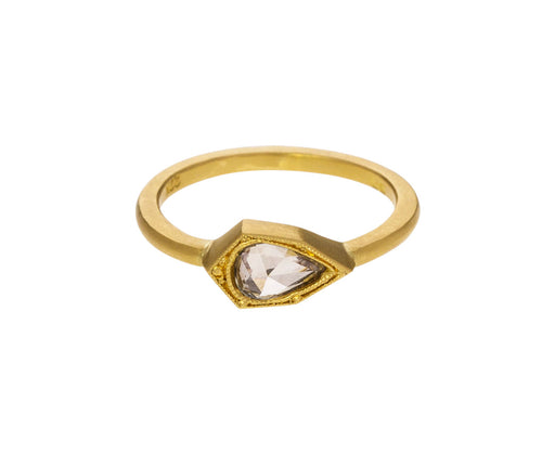 Pear Shaped Champagne Diamond Ring - TWISTonline 