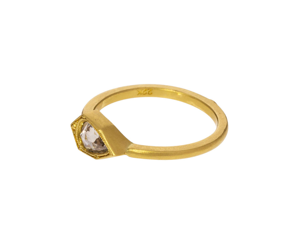 Pear Shaped Champagne Diamond Ring - TWISTonline 