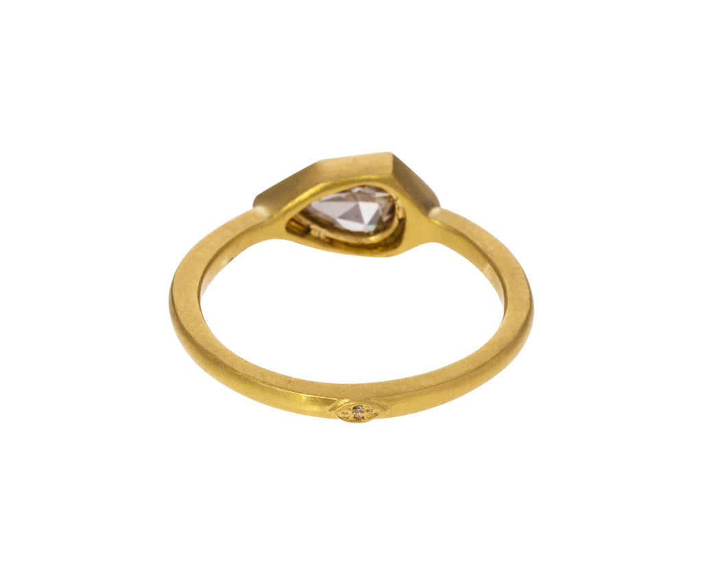 Pear Shaped Champagne Diamond Ring - TWISTonline 