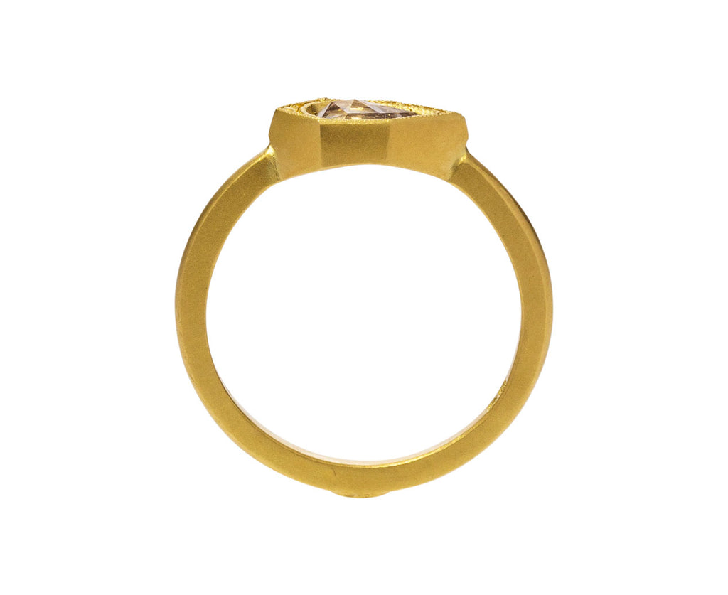 Pear Shaped Champagne Diamond Ring - TWISTonline 