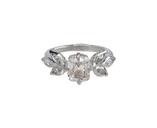 Cathy Waterman Champagne Diamond Marquise Leaf Ring