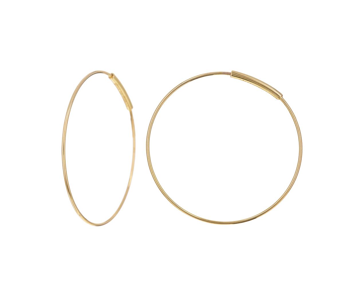 Slim gold hoop earrings online